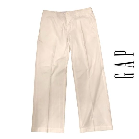 GAP Drawstring Button Fly Summer Pant - White Size M - Picture 1 of 7